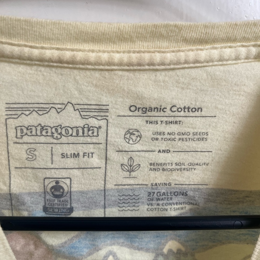 Patagonia yellow t shirt small